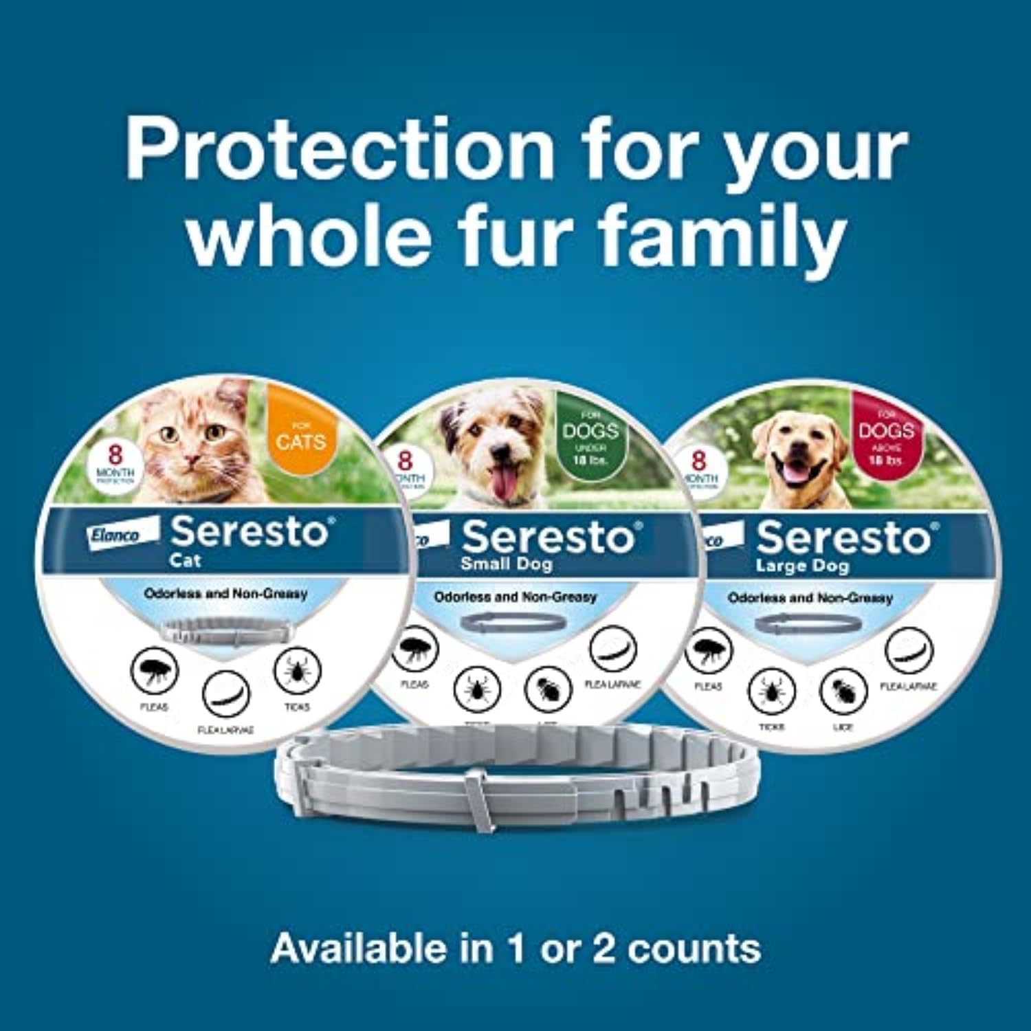 Collar Antiparasitario Seresto para Perros y Gatos