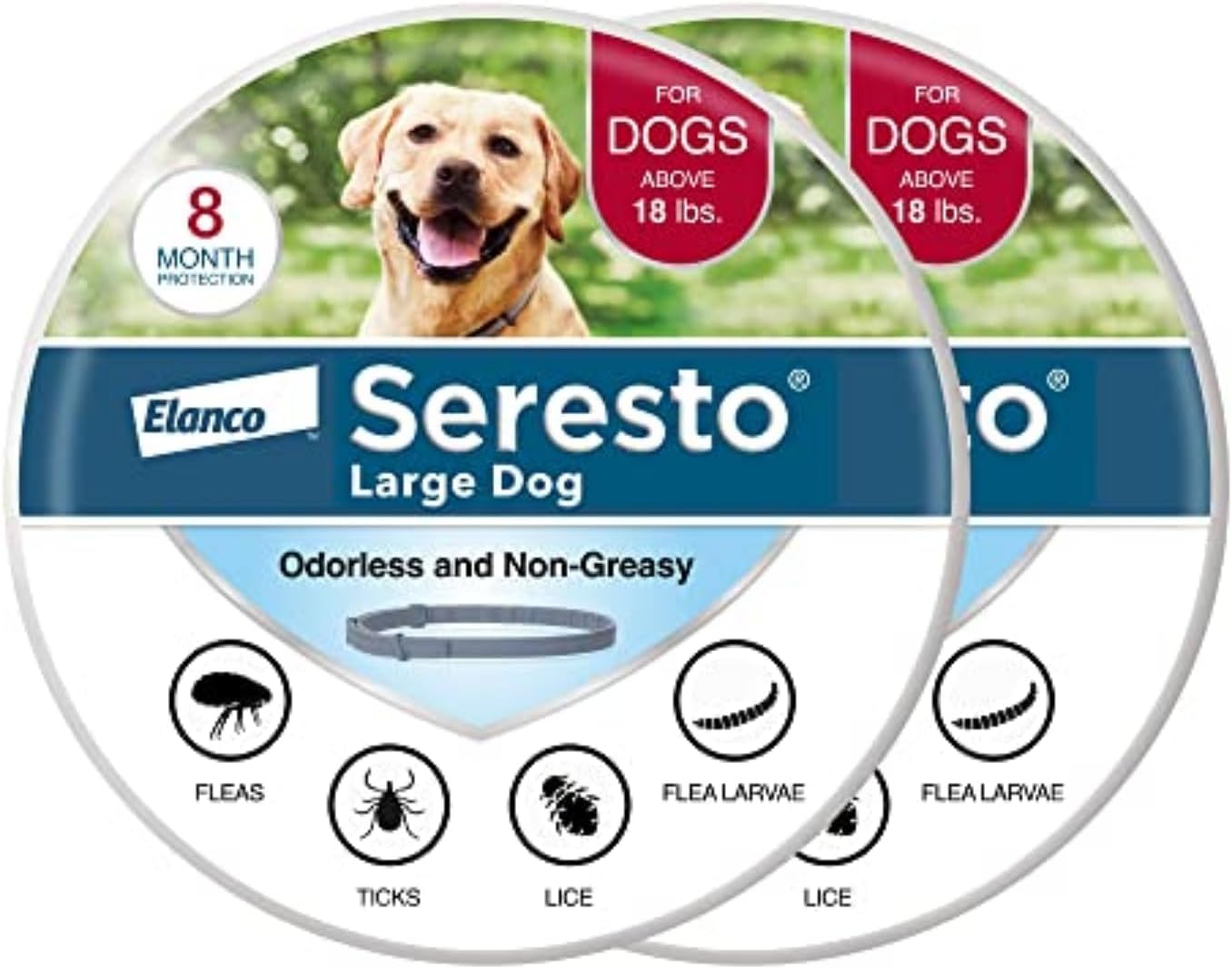 Collar Seresto® Pack Ahorro para Perros Grandes desde 8 kg